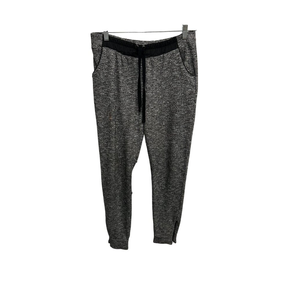 Iris Los Angeles Gray Soft Elastic Waistband Drawstring Knit Jogger Pants Size L